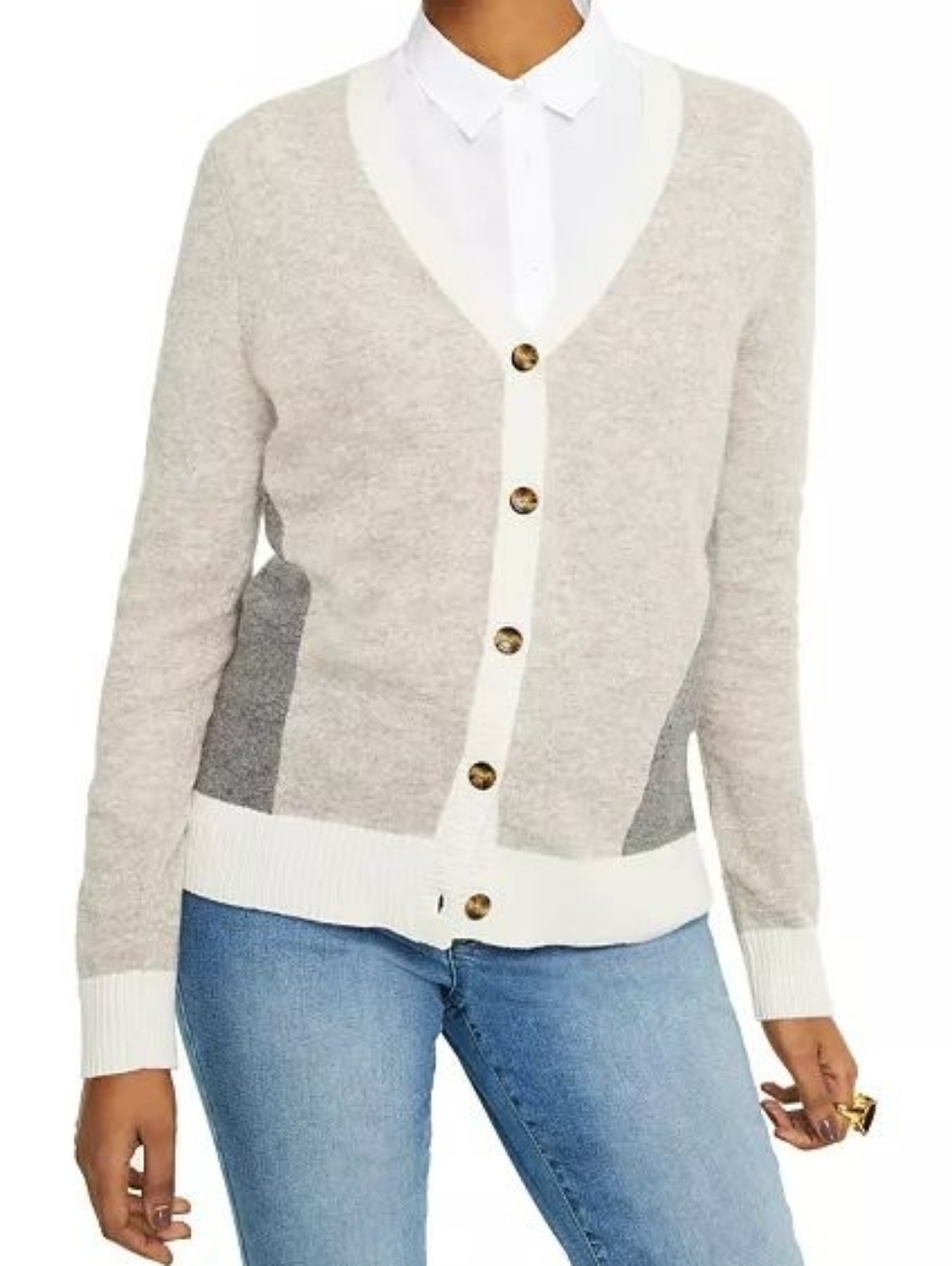 Charter Club 100% Cashmere Long Sleeve Boyfriend Cardigan